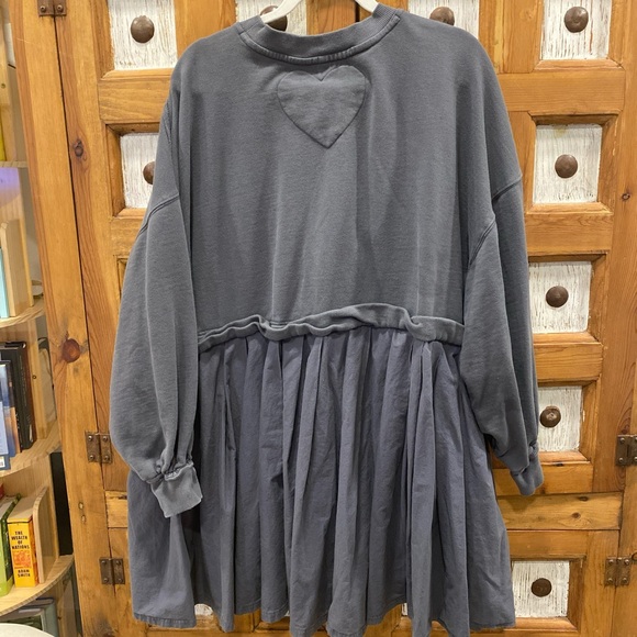 Free People sweatshirt dress size large./ XL oversize tunic babydoll - Picture 2 of 7